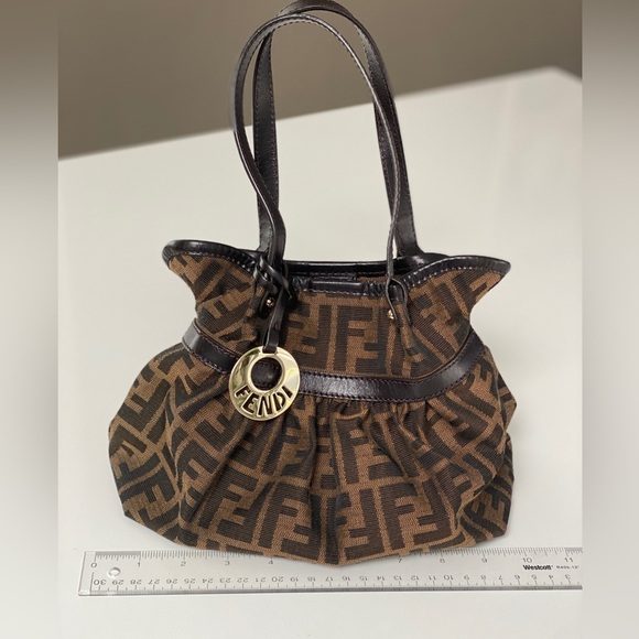 Fendi Bag Zucca mini with duster bag and authenticity card - Picture 3 of 11